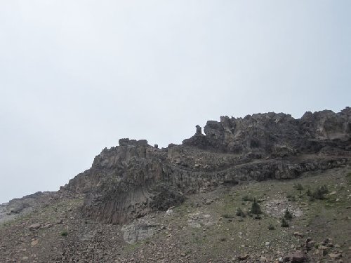Great rock formations from Needle lake looking South
