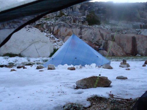 Tarp in the hail