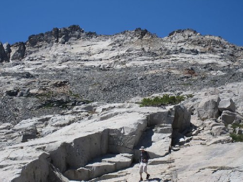 The notch from price and the talus and slabs