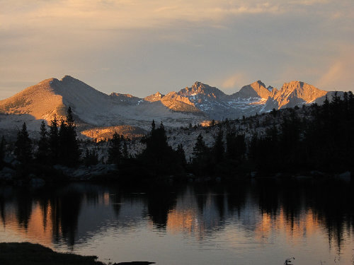Mt. Lyle and surrounding peaks from Adair Lake