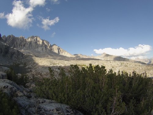 Barret Lakes campsite and No. Palisade