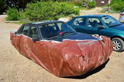 Tarped up car at Mineral King