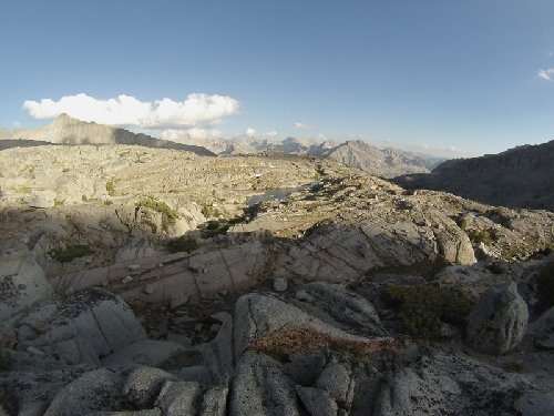 Looking SW. down Barrett Ck., Monarch Divide in distance