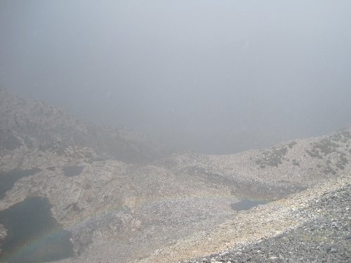Glen Pass shrouded in rain
