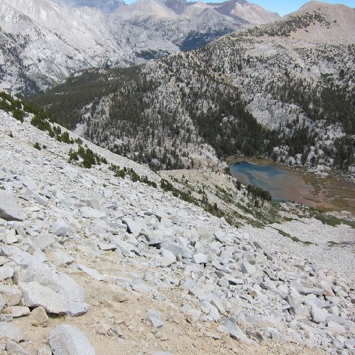 Route up Arrow Pass