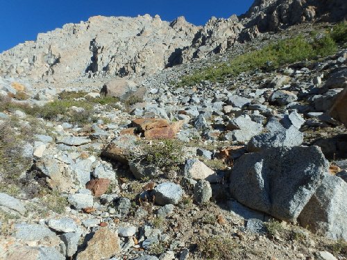 The approach with cracks visible.