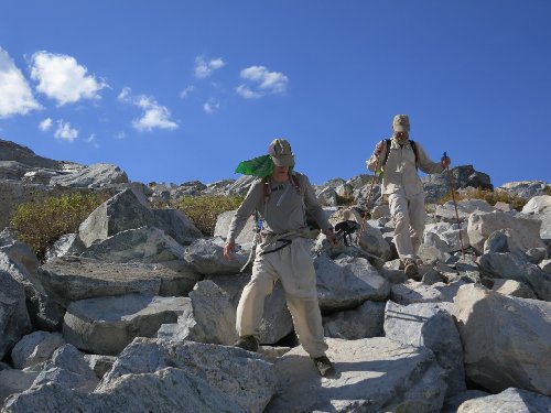 Jimerick can descend talus at 99 mph. Whitebark Pass