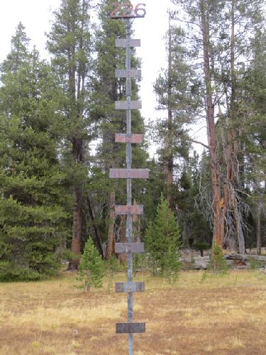 Snow survey Pole in Rowell Meadow. Not sure what 226 means? Anyone?