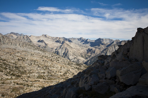 View south from Knapsack pass