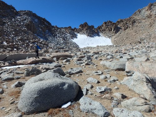 Final approach to Lamarck Col
