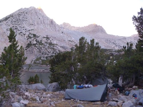 Campsite above Saddlerock Lake.