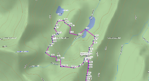 Two Routes to Adair Lake from Red Peak Pass