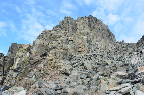 The Pinnacle of Salvation.. Notice how steep and real the climbing is at the top...