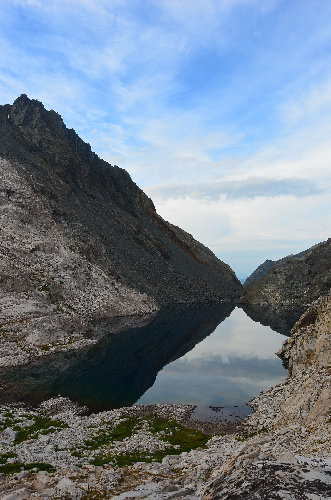 Gorgeous Chasm Lake with Black Kaweah in the Distance