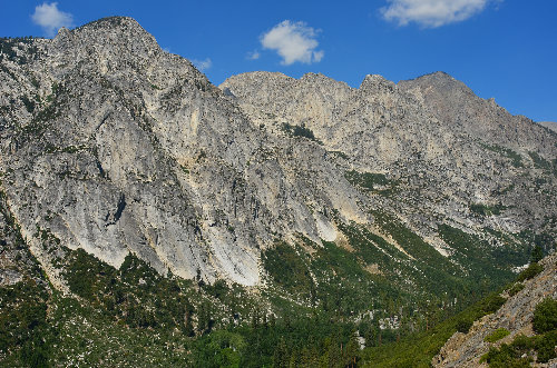 The beautiful granite walls of the canyon of Goddard Creek