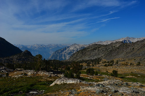 Towards the top of Rambaud Pass looking West
